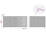 Gabion with 3.5 mm Wire and 5x2.5 cm Mesh 1100x10x100 cm 3461584