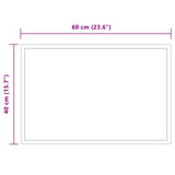 LED Bathroom Mirror Transparent 60 x 40 cm Tempered Glass 42045813