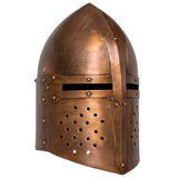 Medieval Knight Helmet Antique Replica LARP Copper Steel 286225