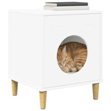 Cat House White 42.5 x 40 x 53 cm Engineered Wood 8000671