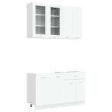 Kitchen Unit LYON 4 pcs White Engineered Wood 3438355