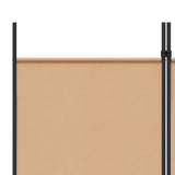 6-Panel Room Divider Beige 300 x 220 cm Fabric 42039214