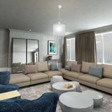 Chandelier Transparent Plastic 70 cm high, 26 cm wide 241118