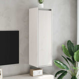 Wall Cabinet White 30x30x100 cm Solid Pinewood 813507