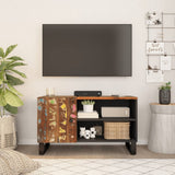 TV Cabinet 80x33x46 cm Solid Wood Reclaimed&Engineered Wood 351964
