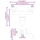 Shower Mixer Tap Black G 1 / 2 inches Brass 42023389