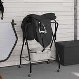 Saddle Rack Foldable Freestanding Black Iron 172442