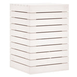 Laundry Basket White 44x44x66 cm Solid Wood Pine 832318