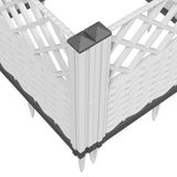 Garden Planter with Pegs White 363.5x43.5x43.5 cm PP 368030