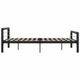 Bed Frame without Mattress Black and White Metal 180x200 cm Super King 284555