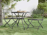 3 Piece Garden Dining Set Expanded Metal Mesh Anthracite 3084707