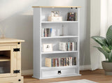 CD cabinet White 52 x 17.5 x 103 cm Solid Pine Wood 42024949