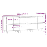 Sideboards 3 pcs Smoked Oak Engineered Wood 3190202