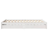 Bed Frame without Mattress White 120x200 cm Solid Wood Pine 3301661