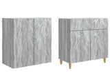 Cabinet Set 2 pcs Grey Sonoma Engineered Wood 3416751