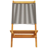 Folding Garden Chairs 8 pcs Grey Solid Wood Acacia 3214633
