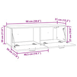 Wall-Mounted TV Cabinet Grey Sonoma 98 x 31 x 30 cm 898731