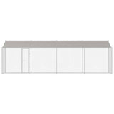 Dog Cage with Roof Silver 800 x 200 x 256 cm Steel and PE 3368303