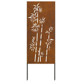 Garden Privacy Screen Floral Rusty 50 x 140 cm Weathering Steel 876300