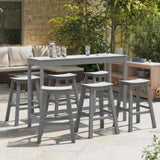 Garden Bar Set 6 pcs Light Grey HDPE 3335809