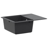 Kitchen Sink Single Basin Granite 56 x 46 x 19 cm Graphite 42053762