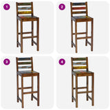 Bar Stools 2 pcs Solid Reclaimed Wood 245800