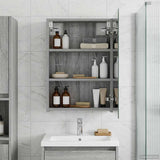 Bathroom Mirror Cabinet Grey Sonoma 40 x 10.5 x 60.5 cm 889028