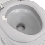 Portable Camping Toilet Grey and White 2212 L HDPE 154405