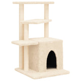 Cat Tree with Sisal Scratching Posts Cream 83.5 cm 172121