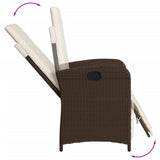 9 Piece Garden Dining Set with Cushions Brown Poly Rattan 3212491