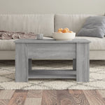 ZNTS Coffee Table Grey Sonoma 79x49x41 cm Engineered Wood 819276