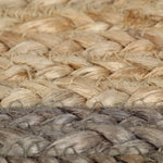 Handmade Rug Jute with Grey Border 240 cm 343604