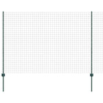 Fence with Posts Green 1.5 x 10 m Steel 3335970