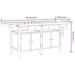 Workbench with Drawers and Vices 192x62x83 cm Solid Wood Acacia 153326