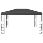 ZNTS Gazebo with LED String Lights 3x4 m Anthracite 3070323