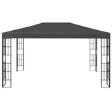 ZNTS Gazebo with LED String Lights 3x4 m Anthracite 3070323