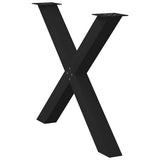 Dining Table Legs X-Shaped 3 pcs Black 90x cm Steel 4012996