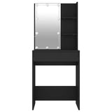 Dressing Table with LED Black 60x40x140 cm 808829