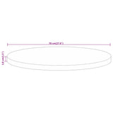 Table Top 70x3.8 cm Round Solid Wood Rough Mango 370011