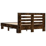 Bed Frame without Mattress Smoked Oak 135x190 cm Double 3280124