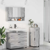 Bathroom Furniture Set with Drawer with Shelf 3 pcs Grey Sonoma 3393039