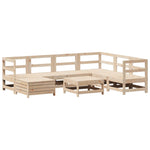 ZNTS 8 Piece Garden Sofa Set Solid Wood Pine 3250556