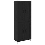 Highboard 2 pcs Black Oak Engineered Wood 3416060