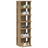Shoe Cabinet Artisan Oak 28x27x102 cm Engineered Wood 856666
