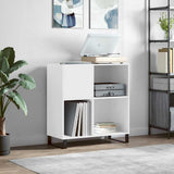 Record Cabinet White 84.5x38x89 cm Engineered Wood 831780