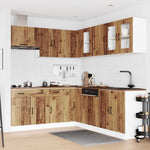 ZNTS 11 Piece Kitchen Cabinet Set Kalmar Old Wood Engineered Wood 3314919