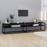 TV Cabinet Black Tempered Glass 200 x 40 x 40.5 cm Sleek 331727