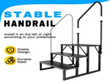 RV Step 3 Step Ladder, RV Step with Handrails, Heavy Duty RV Stairs with Anti-Slip Pedal Hot Tub 91120052