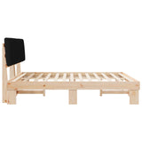 Bed Frame with Upholstered Headboard Black 180 x 200 cm 3398101