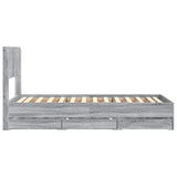 Bed Frame with Storage and Headboard Grey Sonoma 100 x 200 cm 3414334
